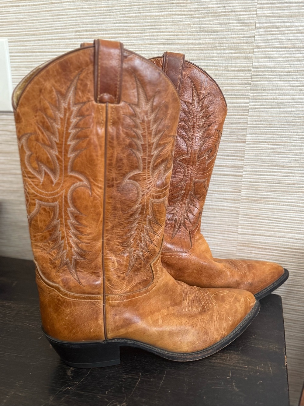 Tony Lama Brown and Tan Leather Western Boots